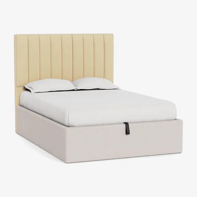 Heal's Heal's Retta Headboard Super King Smart Luxe Velvet Biscuit - Heal's UK Furniture