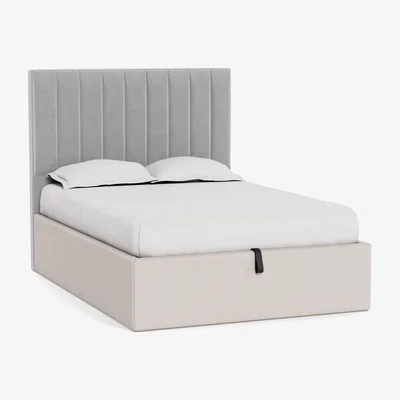 Heal's Heal's Retta Headboard Super King Velvet Platinum - Heal's UK Furniture