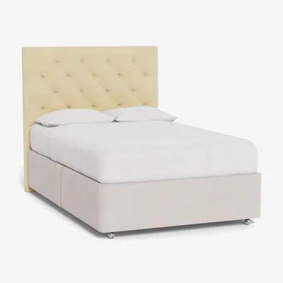 Heal's Heal's Balmoral Headboard Super King Smart Luxe Velvet Biscuit - Heal's UK Furniture