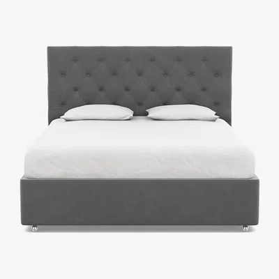 Heal's Heal's Balmoral Headboard Super King Smart Velvet Mercury - Heal's UK Furniture