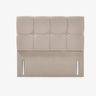 John Lewis John Lewis & Partners Natural Collection Tatton Full Depth Headboard, Canvas Pebble, Super King Size