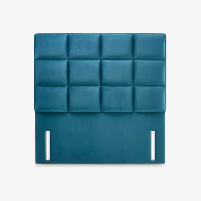John Lewis John Lewis & Partners Natural Collection Gloucester Upholstered Headboard, Super King Size, Opulence Teal