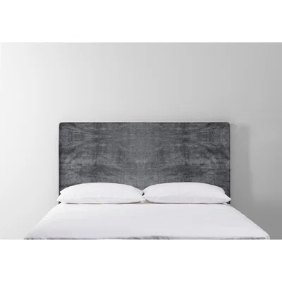Perch and Parrow Calvin 6' Super-King Size Headboard in Rhino Grey