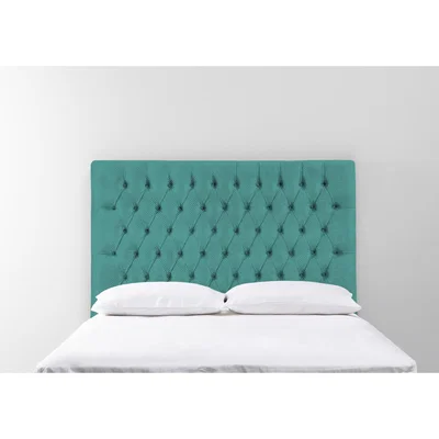Perch and Parrow Gloria 6' Super-King Size Headboard in Turkish Blue