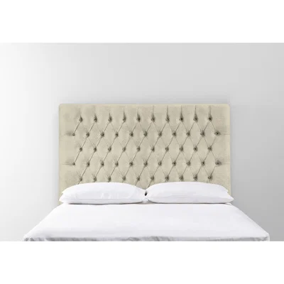 Perch and Parrow Gloria 6' Super-King Size Headboard in Chantilly Cream