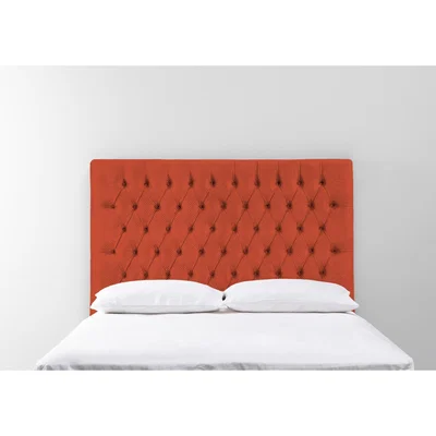 Perch and Parrow Gloria 6' Super-King Size Headboard in Marmalade Orange