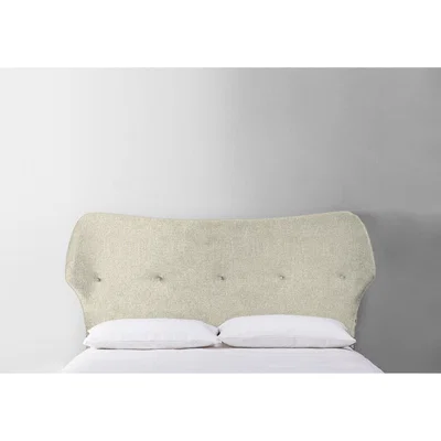 Perch and Parrow Jean 6' Super-King Size Headboard in Abalone Beige