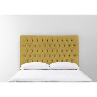 Perch and Parrow Gloria 6' Super-King Size Headboard in Dandelion