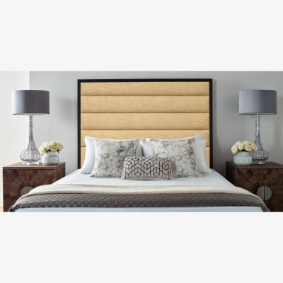 The Range Leyton 54 inch Floorstanding Headboard Plush Velvet - Beige / Superking