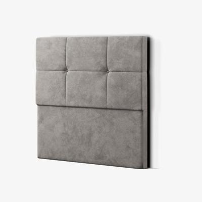 The Range Jacob Headboard Floor Standing  Matching Buttons Plush - Silver / Superking