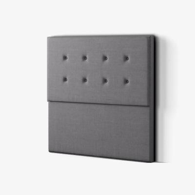 The Range Darlington Headboard Floor Standing  Matching Buttons Linen - Grey / Superking