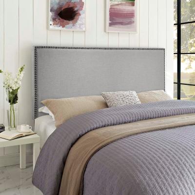 The Range Dime Plush 26 inch Strutted Headboard - Silver / Superking