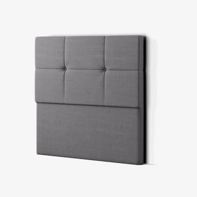 The Range Jacob Headboard Floor Standing  Matching Buttons Linen - Grey / Superking