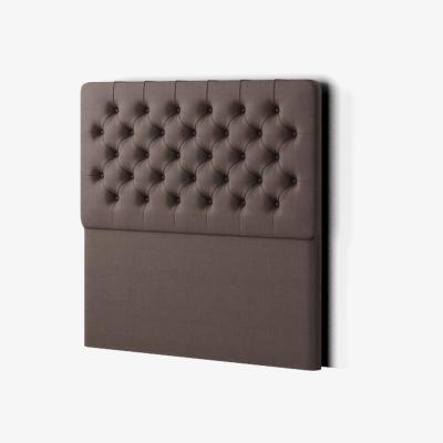 The Range Mary Chesterfield Headboard Floor Standing  Matching Buttons Malham Weave - Slate / Superking