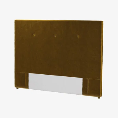 Sofa.com Standalone Avery 130cm Super King Headboard in Nefertiti Gold Cotton Matt Velvet - sofa.com