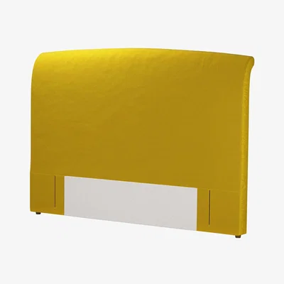 Sofa.com Standalone Thea Super King Headboard in Canary Cotton Matt Velvet - sofa.com