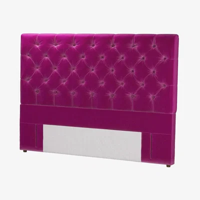 Sofa.com Standalone Rosalie 130cm Super King Headboard in Peony Cotton Matt Velvet - sofa.com
