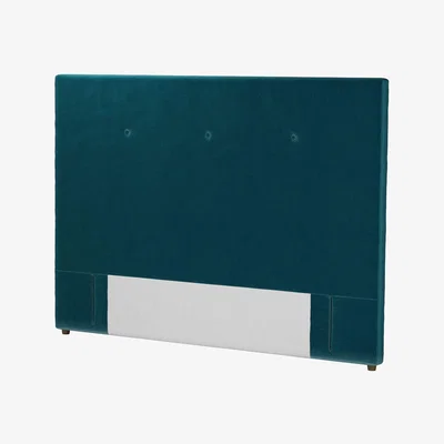 Sofa.com Standalone Avery 130cm Super King Headboard in Deep Turquoise Cotton Matt Velvet - sofa.com