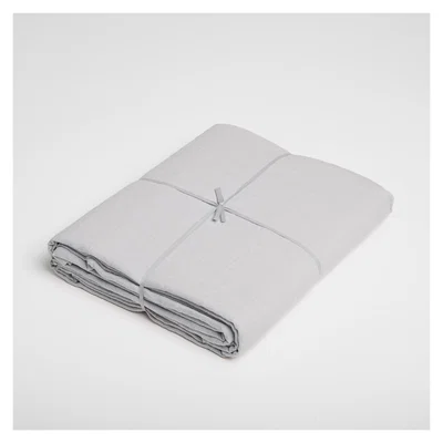 The Conran Shop Linen Flat Sheet Single Blue Grey