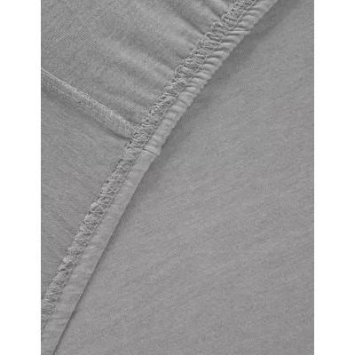 Marks & Spencer M&S Jersey Deep Fitted Sheet - SGL - Grey Marl, Grey Marl,White,Pink,Natural,Mid Blue