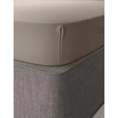 Marks & Spencer M&S Comfortably Cool Fitted Sheet - SGL - Taupe, Taupe,Light Grey,Powder Blue,Soft Pink,Navy,Cream,Duck Egg,White,Light Mauve,Dark Grey