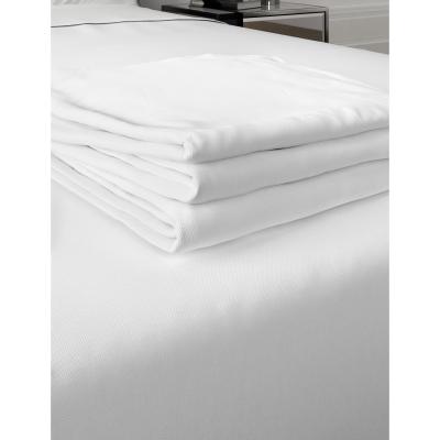 Marks & Spencer M&S Easycare Percale Flat Sheet - SGL - Soft White, Soft White,Teal,Dove,White,Blue Denim,Aqua,Light Cream,Light Putty,Silver Grey