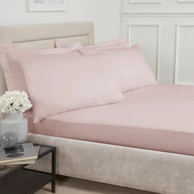 The Range Polycotton Fitted Sheet - Blush / Single