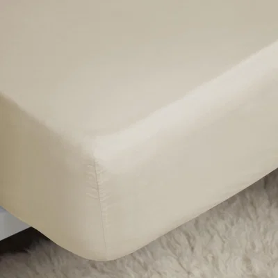 The Range 400 Thread Count Egyptian Cotton Ultra Deep Fitted Sheet - BM136 - Cream / Single
