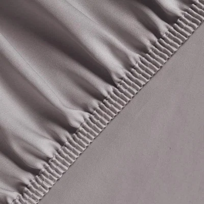 The Range Silky Satin Fitted Bed Sheet Single - Nougat
