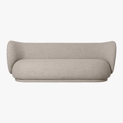 Amara Ferm Living - Rico Boucle Three Seater Sofa - Sand