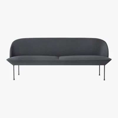 Amara Muuto - Oslo Three Seater Sofa - Steelcut 180