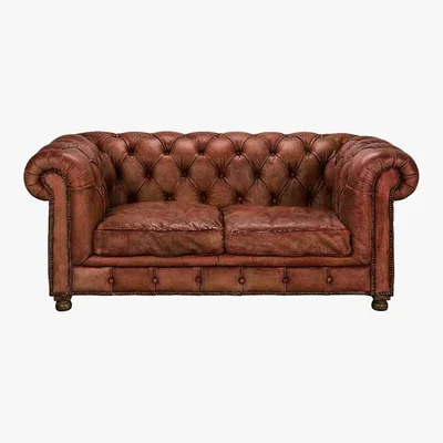 Barker and Stonehouse Timothy Oulton Westminster Feather 2 Seater Sofa, Vegabond Red Leather