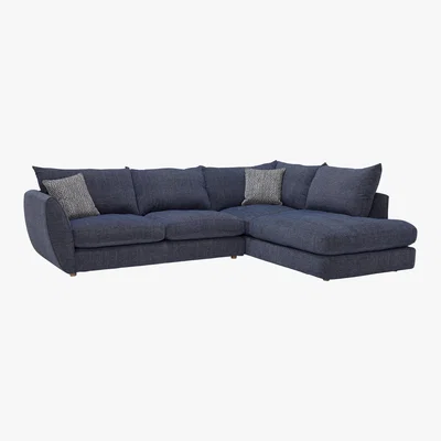 Barker and Stonehouse Big Blue Small Left Hand Facing Corner Sofa