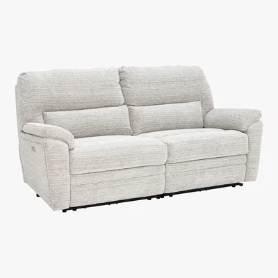 Barker and Stonehouse Teifi Large 2 Seater Recliner Sofa, Caledonian Pebble