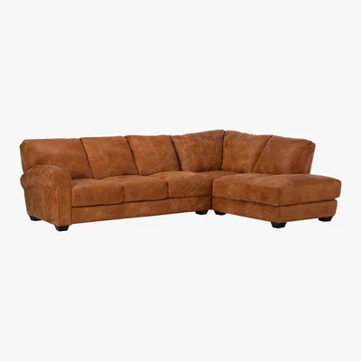 Barker and Stonehouse Houston Large Right Hand Facing Leather Corner Sofa