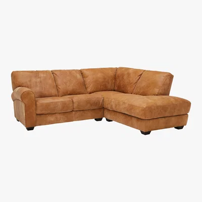 Barker and Stonehouse New Houston Right Hand Facing Leather Chaise Sofa