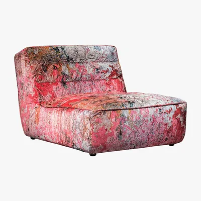 Barker and Stonehouse Timothy Oulton Shabby Sectional 1 Seater Sofa, Faded and Degraded Peeling Ceiling