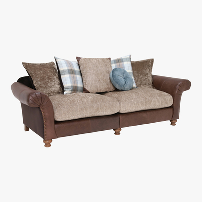 Barker and Stonehouse Beaumont Pillow Back 4 Seater Split Frame Sofa