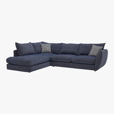 Barker and Stonehouse Big Blue Small Right Hand Facing Corner Sofa