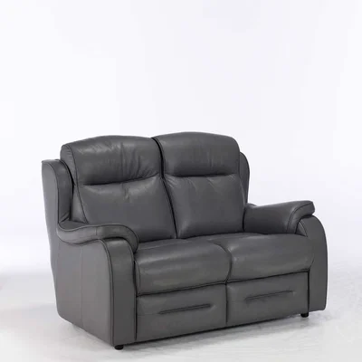 Barker and Stonehouse Parker Knoll Boston 2 Seater Leather Sofa, Slate