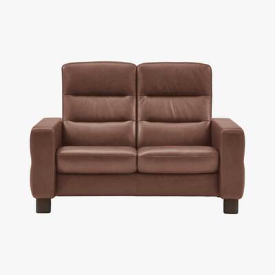 Barker and Stonehouse Stressless Wave High Back 2 Seater Sofa, Leather