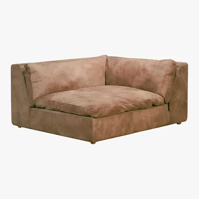 Barker and Stonehouse Timothy Oulton Zenna Leather Right Hand Facing Corner Sofa, Full Rebel