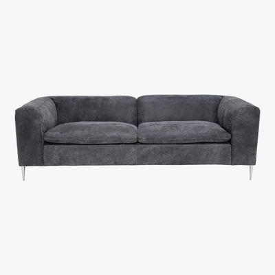 Barker and Stonehouse Barossa Leather Sofa, Wyatt Grey