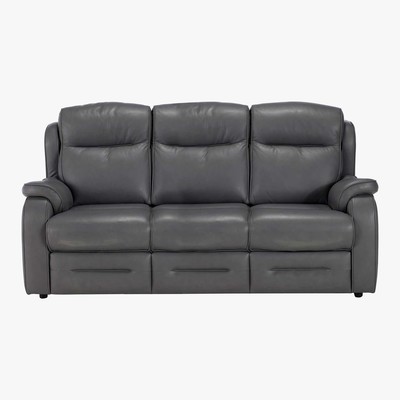 Barker and Stonehouse Parker Knoll Boston 3 Seater Leather Sofa, Slate