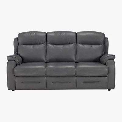 Barker and Stonehouse Parker Knoll Boston 3 Seater Leather Sofa, Slate