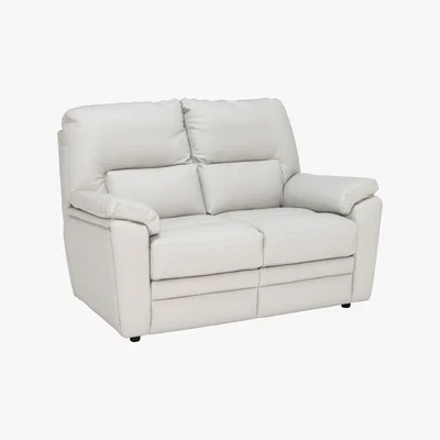 Barker and Stonehouse Teifi 2 Seater Leather Sofa, Como Dove