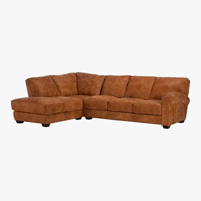 Barker and Stonehouse Houston Large Left Hand Facing Leather Corner Sofa
