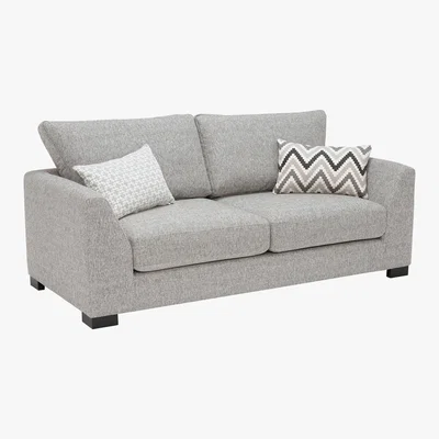 Barker and Stonehouse Stamford 3 Seater Fabric Sofa, Vegas Zinc