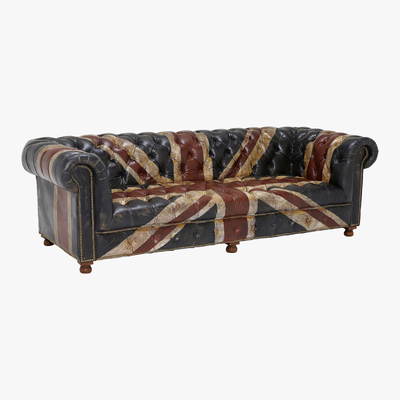 Barker and Stonehouse Timothy Oulton Westminster Button 3 Seater Chesterfield Sofa, Jackdn Broken