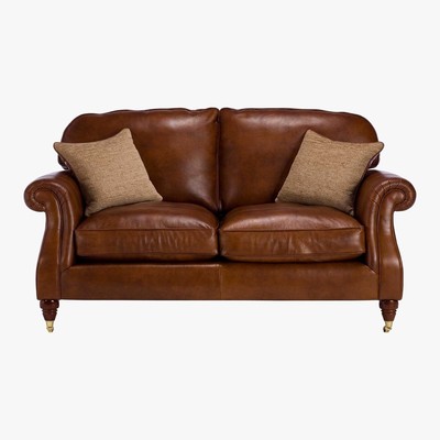 Barker and Stonehouse Parker Knoll Meredith Leather Large 2 Seater Sofa, London Saddle